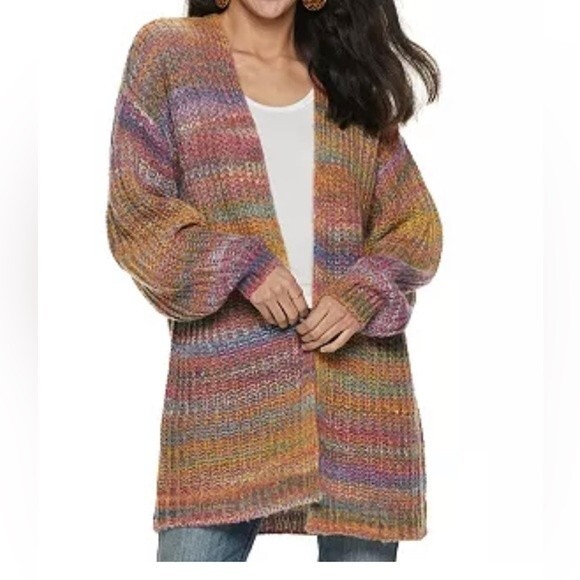 American Rag Cardigan Multi Color Oversized.  Size Large - Picture 1 of 7